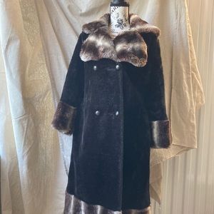 Faux Fur Winter Coat Vintage 1970s